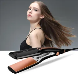 CkeyiN Professional Hair Straightener Flat Iron Ceramic Straightening 44mm Heating Plate Girl Salon Styling Tool Hair Waver Wand