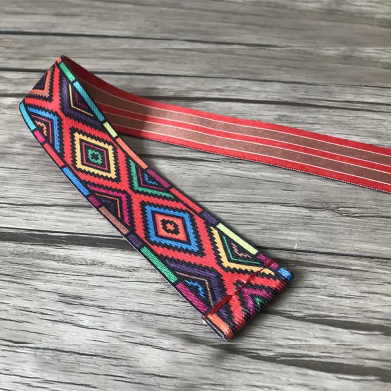 Yoga Resistance Bands Color Pattern Stretch Belt Lacing Yoga Rope Wall Lanyard Tension Belt Auxiliary Yoga Stretching Belt