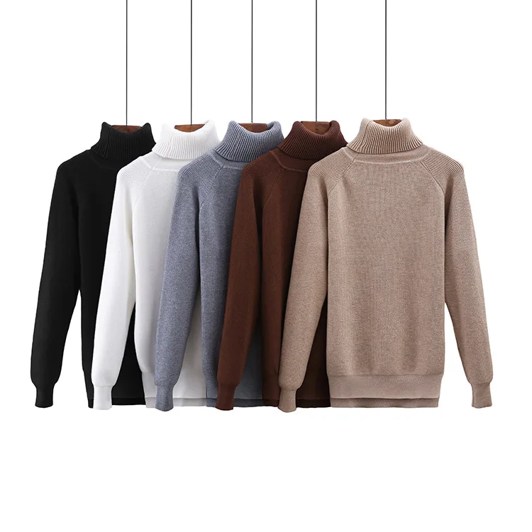 

Turtleneck Women Sweater Winter Warm Female Jumper Thick Christmas Sweaters Ribbed Knitted Pullover Top Pull Hiver Femme