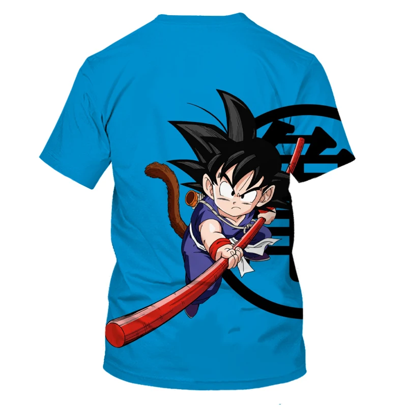 Summer Fashion New Men's Dragon Ball T-shirt Cartoon Monkey King Character 3d Printed Children's Casual Short Sleeve Shirt