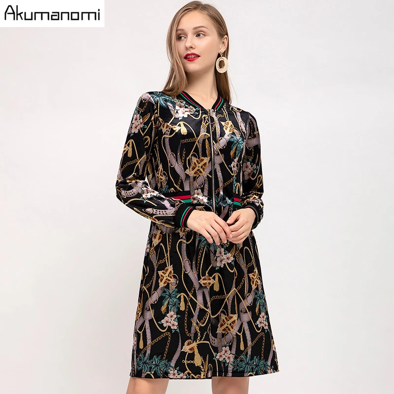 Осень Бархат, велюр платье женское плюс размер 5XL длинный рукав повседневные весенние вечерние платья для офиса платье vestidos mujer Jurken Sukienki