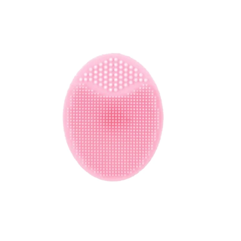 Pink Силикагель Чистящая Подушечка для мытья лица отшелушивающая щеточка для лица кожа скраб для лица силиконовый инструмент кисти для макияжа Чистящая подушечка коврик - Handle Color: Pink