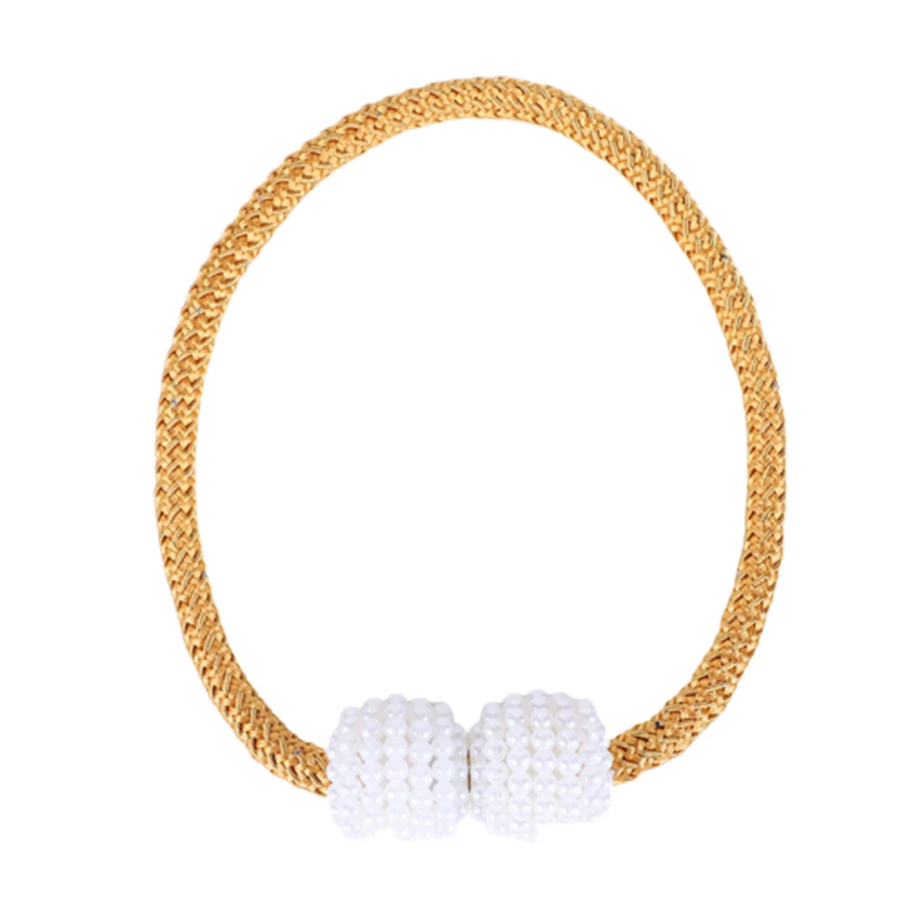 Faux Pearl Magnetic Ball Curtain Simple Tie Rope Backs Holdbacks Buckle Clips Accessory Rods Accessoires Hook Holder Home Decor