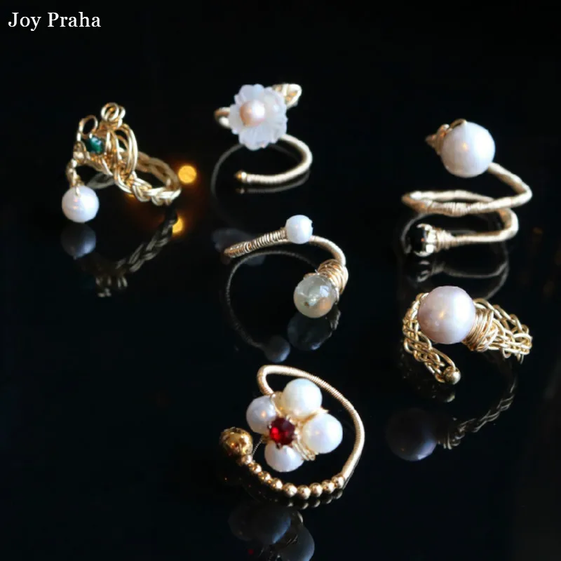 

Personalized natural freshwater pearls rings / Temperament simple opening adjustable ring / wholesale dropshipping