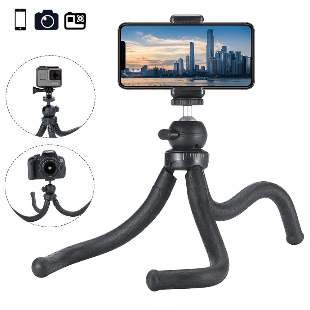 Ulanzi MT-07 Octopus FlexibleTripod 360 панорамная шаровая Головка Для iPhone XS X, монопод для Nikon Canon DSLR камеры Gopro Hero