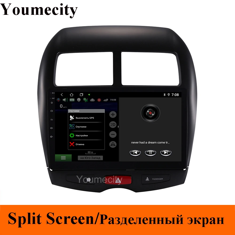 Восьмиядерный Android 9 0 автомобильный DVD для Mitsubishi ASX 2010 2011 2015 2018 gps Радио Видео