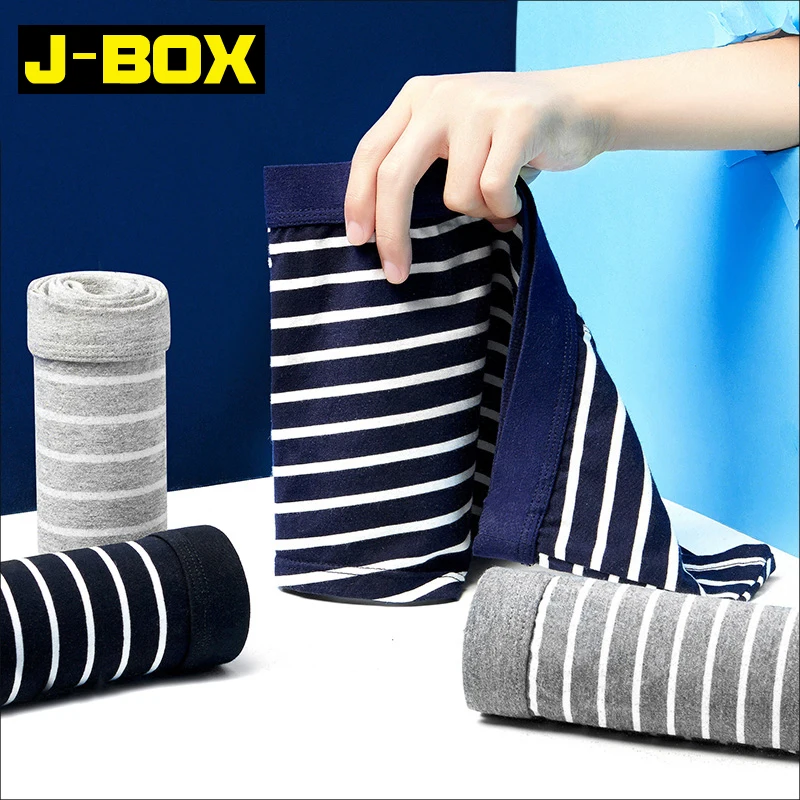 J BOX 1 4 шт. мужское сексуальное нижнее белье мужские хлопковые боксеры размера