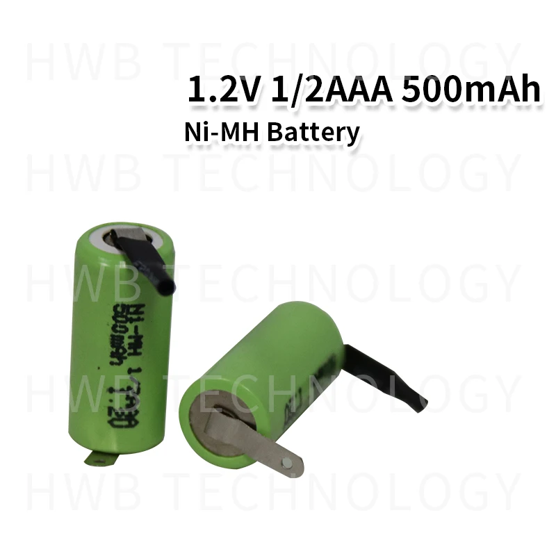 2 шт./лот KX Оригинальный Новый 1.2В 1/2AAA 400 мАч Ni MH 1/2 AAA аккумуляторная батарея с