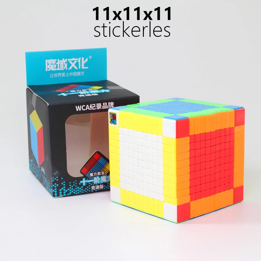 Moyu Meilong 10x10 Cube speed Magic11x11x11 10x10 Cube Puzzle Magico Cubo 11x11 Профессиональный Кубик Рубика без наклеек для детских игрушек - Цвет: 11x11-Stickerless