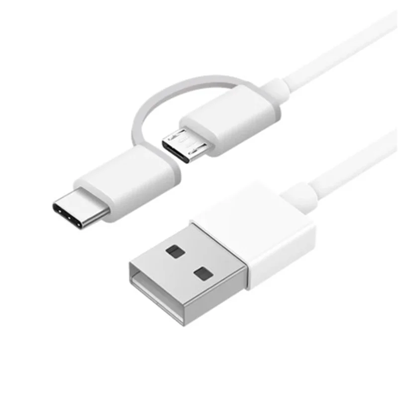 Оригинальный xiaomi 2 в 1 кабель для быстрой зарядки USB Micro usb к кабелю типа c mi a1 a2 lite note