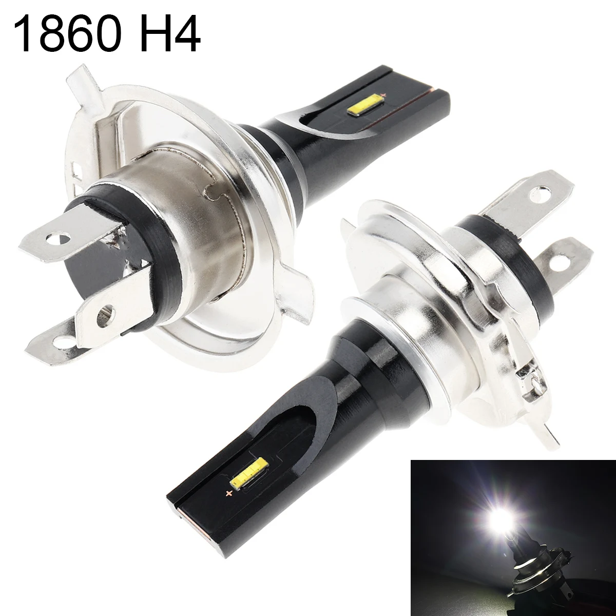 2 шт. 12V H4 высокое Мощность 1860 Ламповые бусины 1200LM 6500 K-7500 K белый, вождения, бега, Светодиодный прожектор лампы светодиодные лампы светодиод Светодиодная лампа светильник лампы