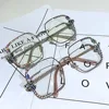High Quality Blue Light Blocking Glasses Luxury Rhinestone Reading Glasses Anti-fatigue Eye Protection Eyeglasses Optical Lens ► Photo 2/6