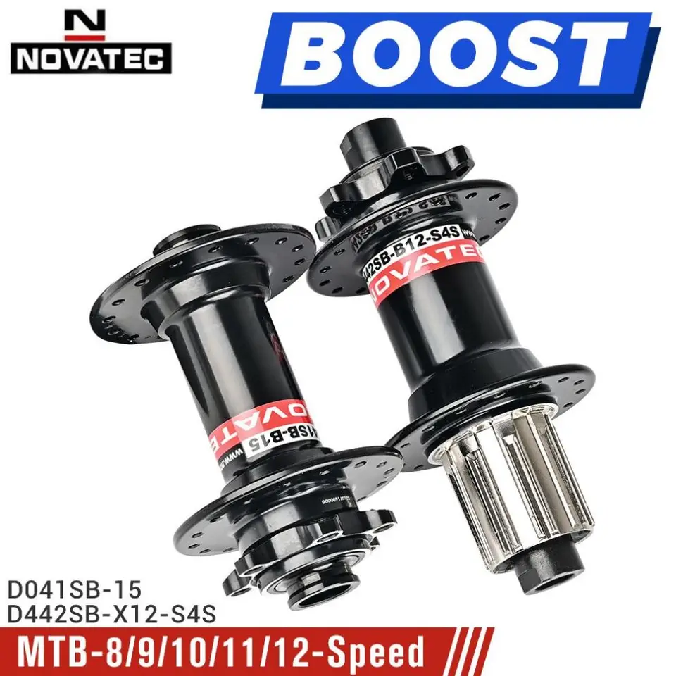 HULKWHEELS Novatec D 041 SB D 042 SBマウンテンバイクハブMTBディスクブレーキハブベアリングフロント&リアハブセットクイックリリース28/32/36穴ブラック Novatec Bicycle Hub D442 D041 front rear wheel hub 2⁄4 bearing For  8⁄9⁄10⁄11⁄12 speed mountain bike hub 32H BOOST THRU 15⁄12MM - AliExpress