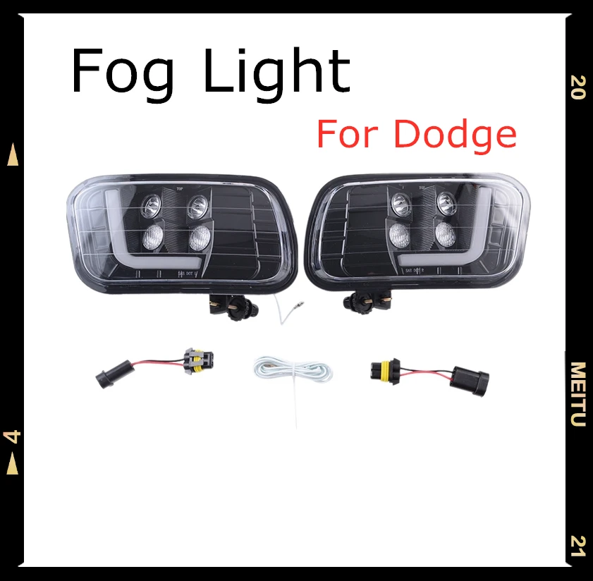

for 09-12 Dodge Ram 1500/2500/ 3500 Smoke Lens LED Fog Light Fog Lamp