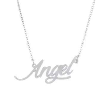 

Fashion Silver Color Personalized Name Necklace Stainless Steel Customized Metal Necklaces Custom Gift Jewelry AAA Quality