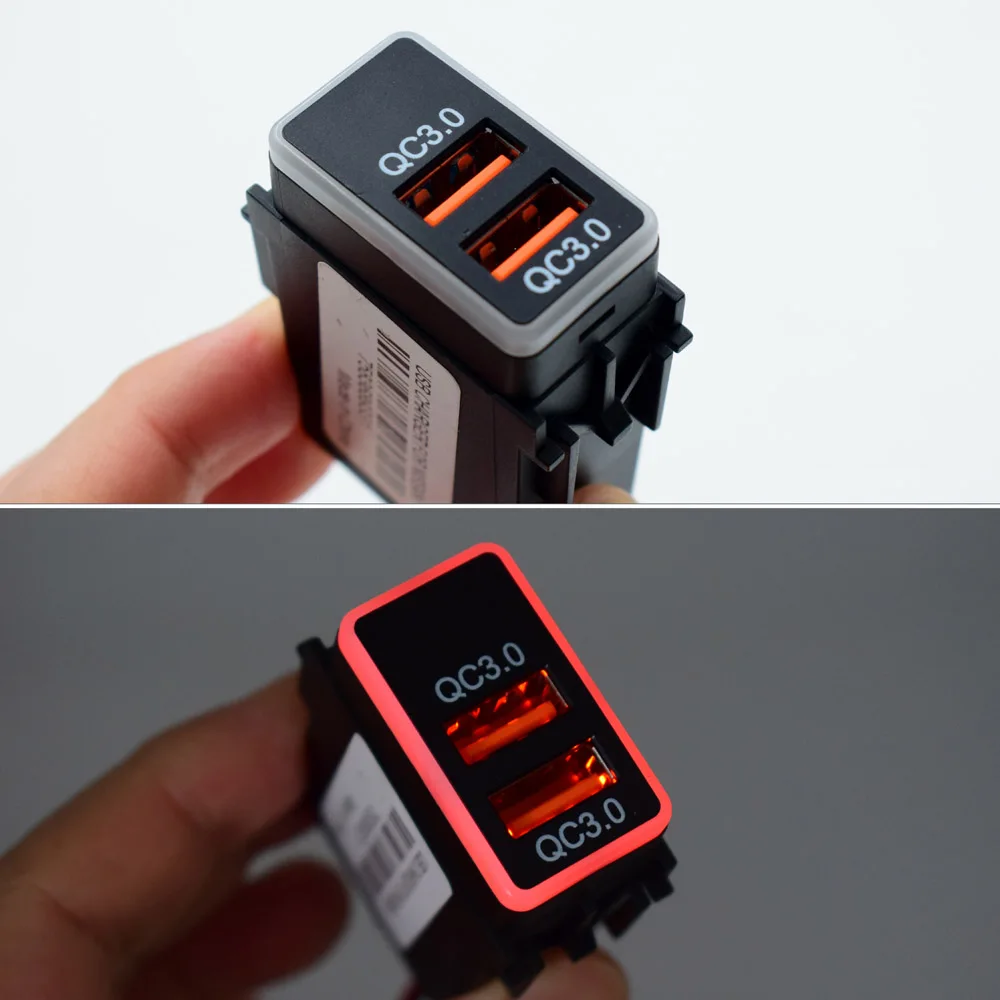 XCGaoon QC3.0 Быстрая зарядка 2 USB Автомобильное зарядное устройство двойной телефон PDA