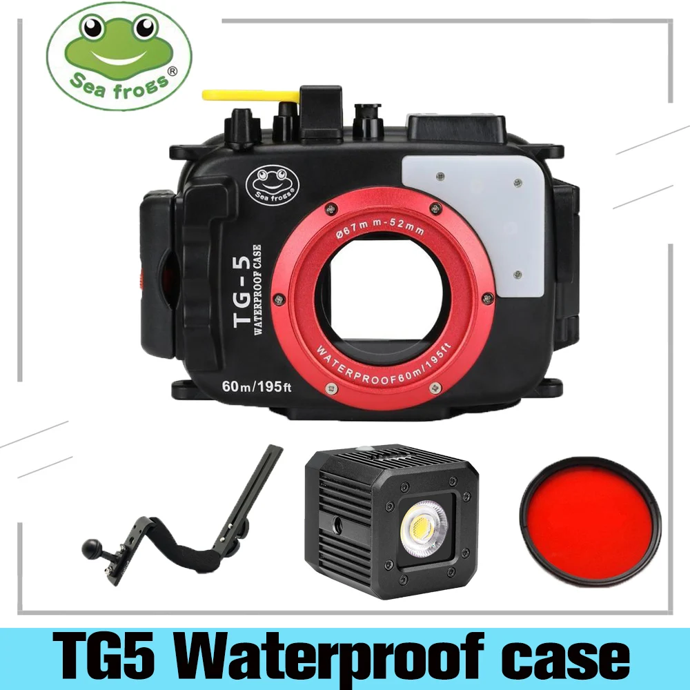 Seafrogs 195ft/60m Underwater Camera Waterproof Diving Housing Case For