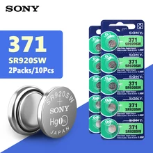 10 шт. для sony 45mAh 1,55 V AG6 371 SR920SW LR920 171 370 L921 LR69 SR920 кнопочные батареи для часов игрушка пульт дистанционного управления батарея для монет