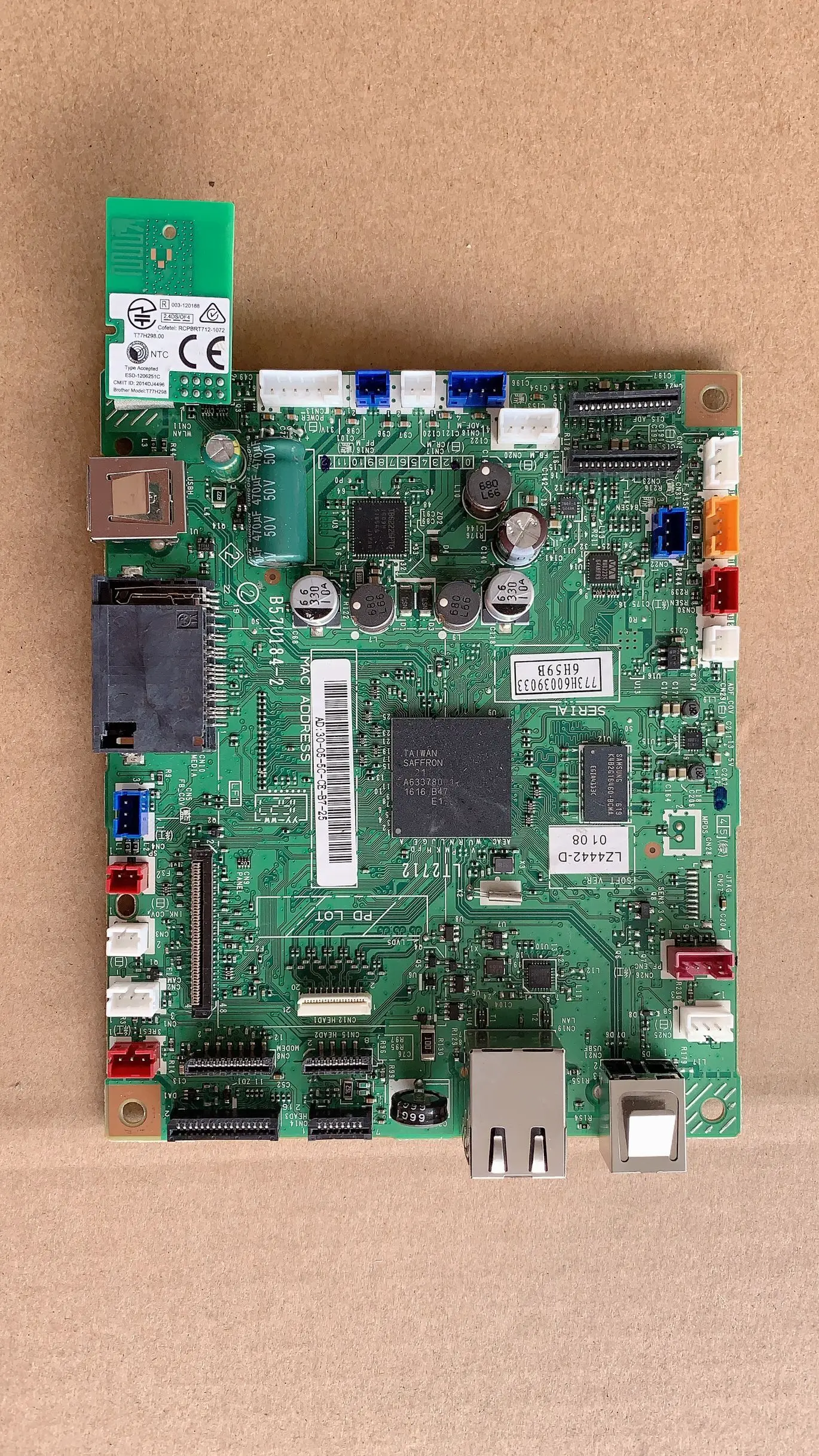 

Wide Format Printer Main Logic Board B57U184-2 LT2712 FOR Brother MFC-J6920DW J6920DW