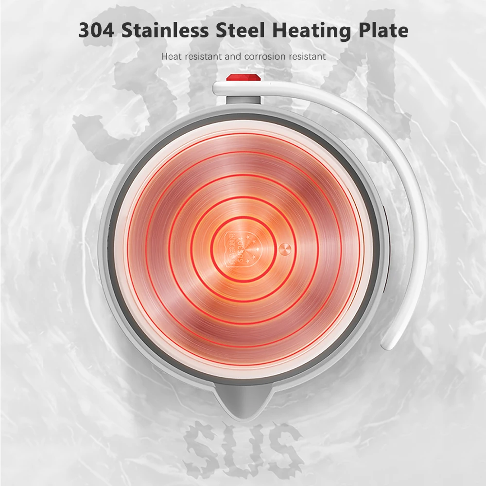 Новейший 01 Deerma DH300 VS DH306 бытовой складной электрический чайник 0.6л емкость из нержавеющей стали чайник быстрого кипячения