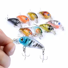 

Crank Fishing Lure Bait Minnow Wobblers 4.5cm 4g Artificial Hard Bait Swimbait Fishing Treble Hook Carp Bass Crankbaits Tools