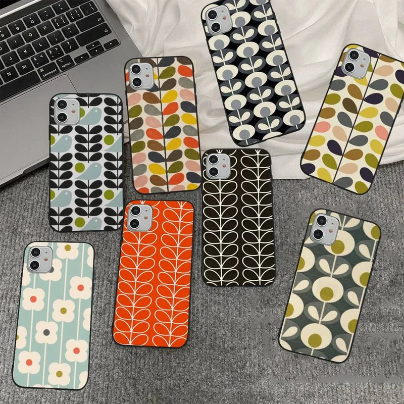 Multi Stem Orla Kiely Folio Phone Case for iPhone 11 12 13 mini pro XS MAX 8 7 6 6S Plus X 5S SE 2020 XR cover iphone xr card case