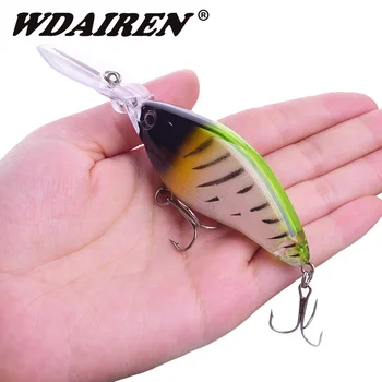 

1Pcs Floating Deep Diving Crankbait Fishing Lures 18g 110mm Realistic Wobblers Carp Fishing Artificial Hard plastic bait
