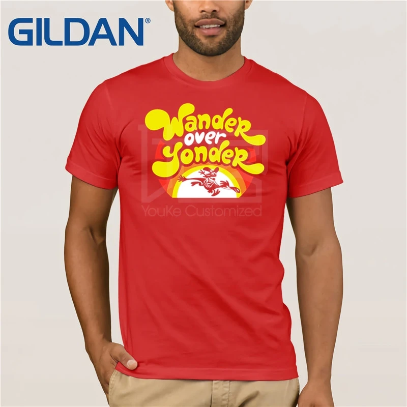 

JJlinge Men's Wander Over Yonder Logo Fashion T-shirt DeepHeather cool T-shirt Funny Tees Cotton Tops T Shirt