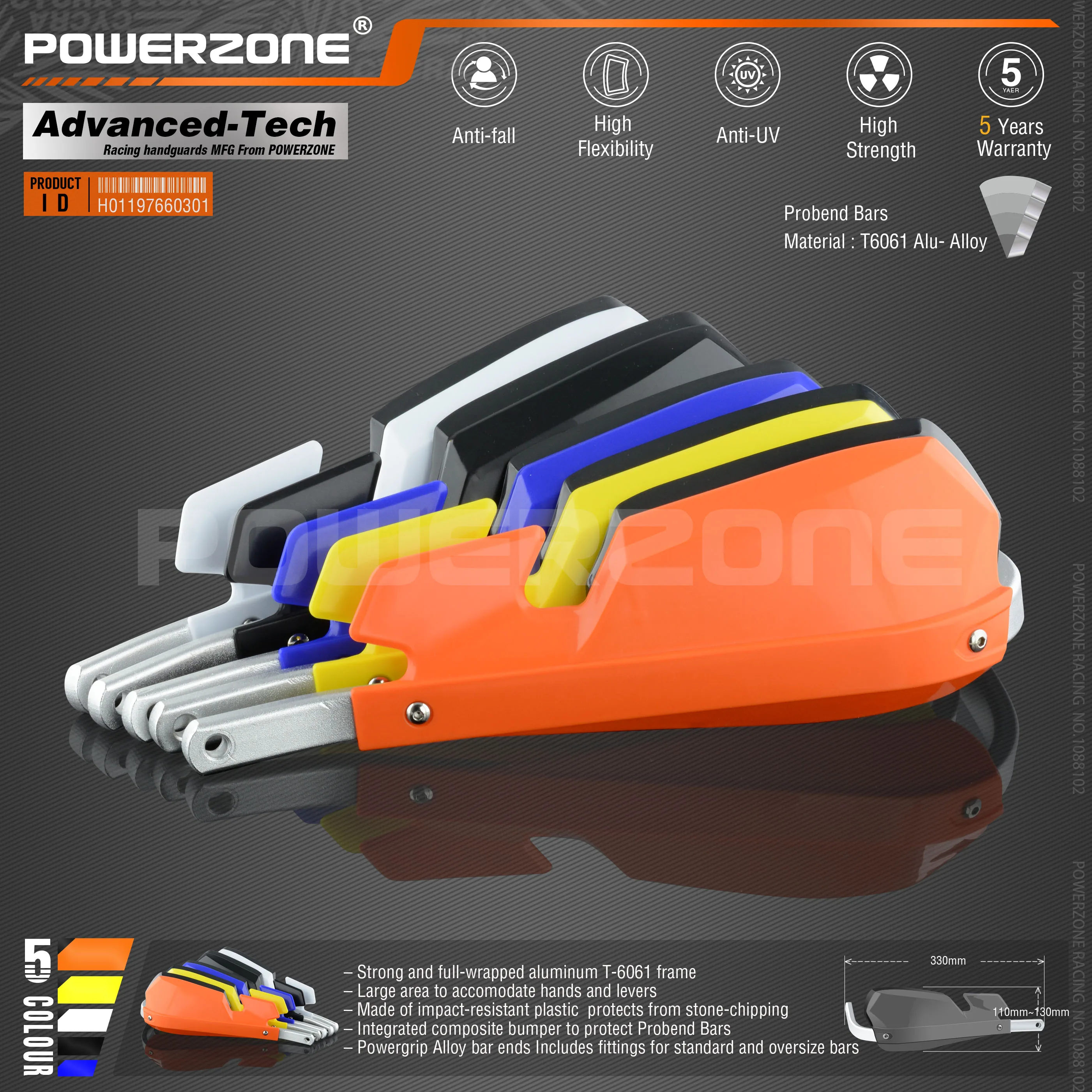 Powerzone PZ-Motect рукавицы для Honda KTM ADV EXC EnduroHusqvarna TE CRF WRF DRZ KLX Мотоцикл Байк ATV руль