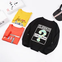 Футболка с длинными рукавами для мальчиков г., весенняя одежда новая стильная повседневная футболка для больших мальчиков весенне-осенние Топы для мальчиков, верхняя одежда