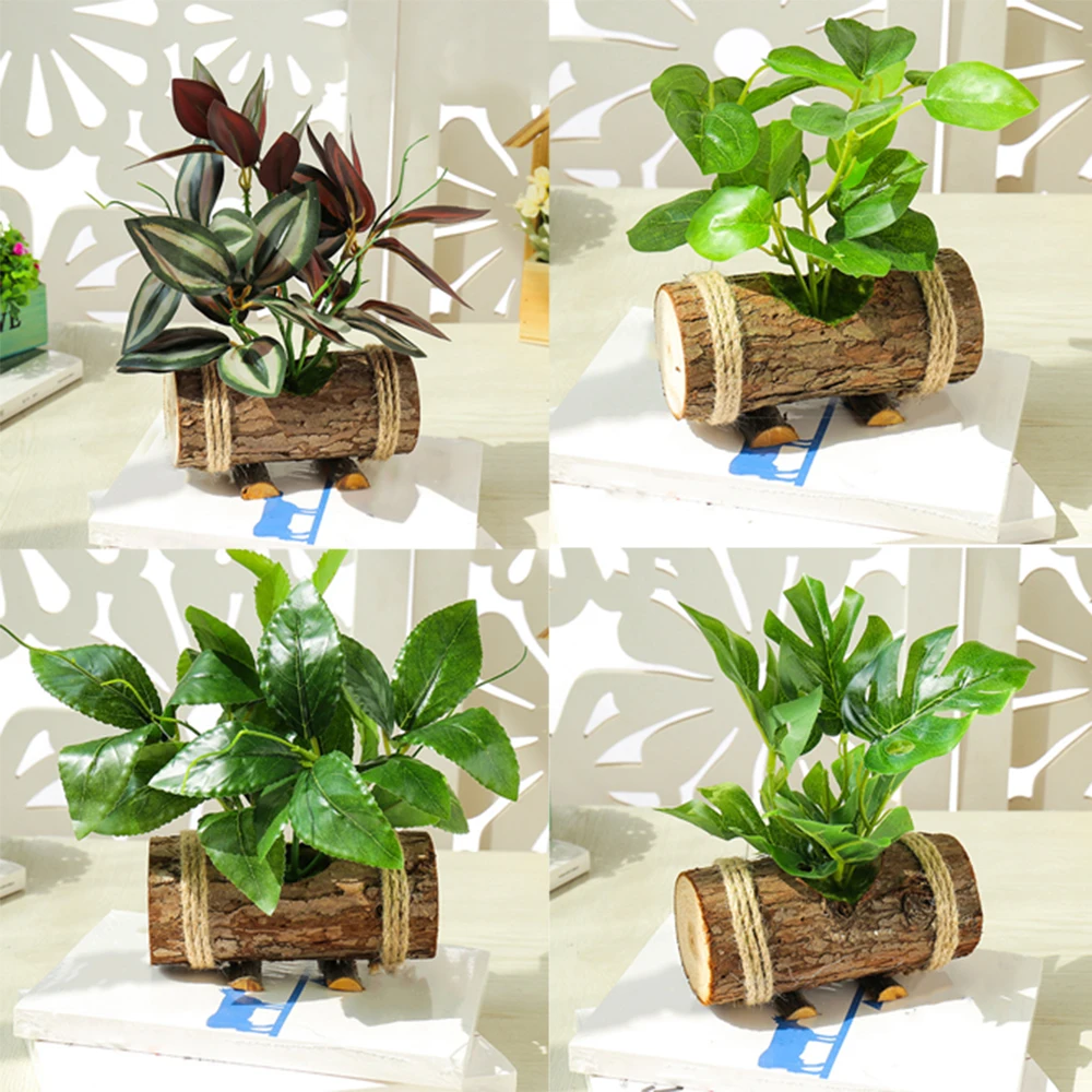 Творческий Деревянный бассейн зеленый завод Бонсай бытовой балкон офис настольные украшения искусственный цветок украшения