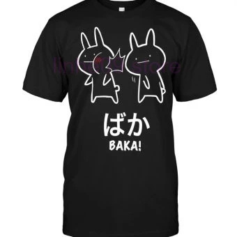 

2019 Brand Funny Anime Baka Rabbit Slap Baka Japanese Tee men t-shirt
