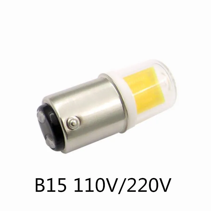 B15 светодиодный светильник лампы, Диммируемый 5 Вт эквивалент 50 Вт галогенные, AC 110 В/220 В, BA15 Бин-контактный база, COB лампы для дома светильник ing