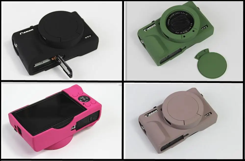 Nuovo Caso Del Silicone Della Macchina Fotografica Per Canon G7Xii G7X Ii G7X Mark 2 G7X Iii G7X3 G7X Mark 3 Di Protezione In Gomma Sacchetto Della Co