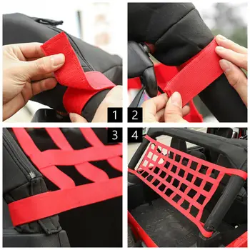 

High Quality Cargo Net Car Roof Net Hammock For Jeep Wrangler YJ TJ JK JL Durable And Practic Measuring 61.5