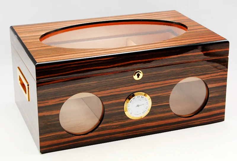 COHIBA благородный кедровый деревянный хьюмидор для сигар красивая коробка для хранения с замком увлажнитель гигрометр 100 сигары Емкость