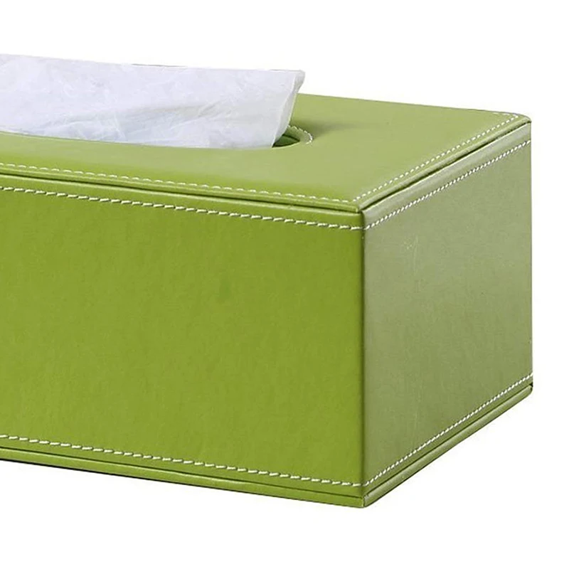  PU Leather Cosmetic Bag Case Handkerchief 25x14x9.5cm (Green)