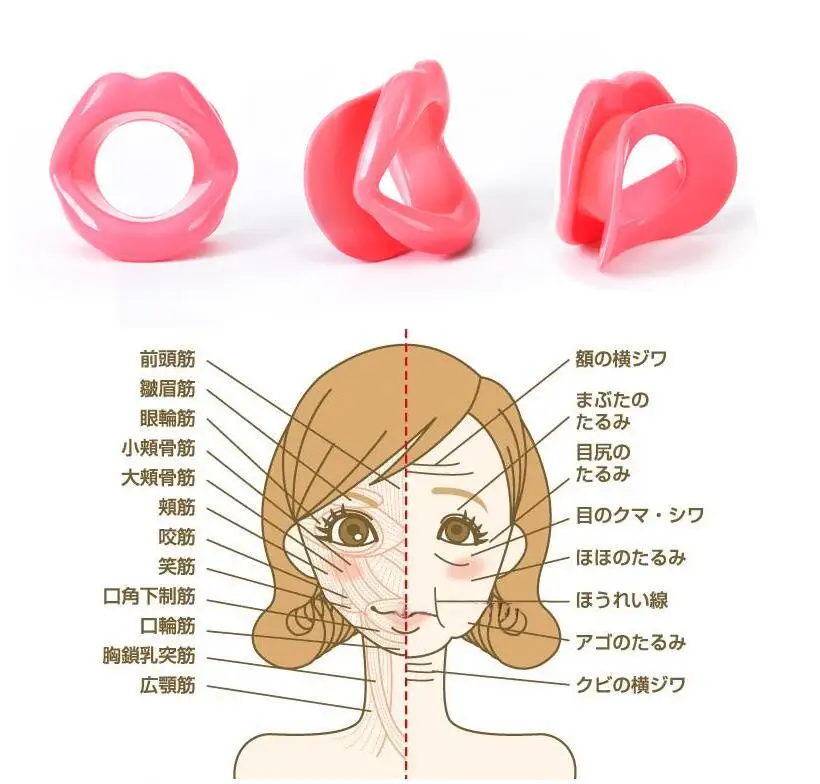 Lips Massage Slim Exerciser Silicone Anti Aging Face Slimming Anti Cellulite Wrinkle Rermoval Women Lip Trainer Face Lift Tools