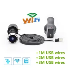 TF карта Wi-Fi аудио дверной глазок отверстие для дома 1080P 1,78 мм широкоугольный объектив рыбий глаз сетевой мини глазок wifi дверь IP камера P2P V380