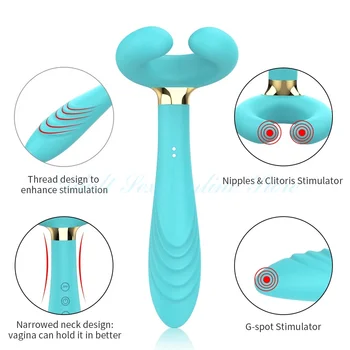 G-Spot Rabbit 3 Motors Dildo Vibrator Adult Sex Toys for Women Men Couples Silicone Clitoris Vagina Penis Stimulator Massager 2