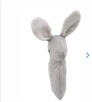 

1 PCS Set Cartoon Rabbit Stuffed Animal Baby Soft Plush Hand Rattle Squeaker Sticks for Toddlers