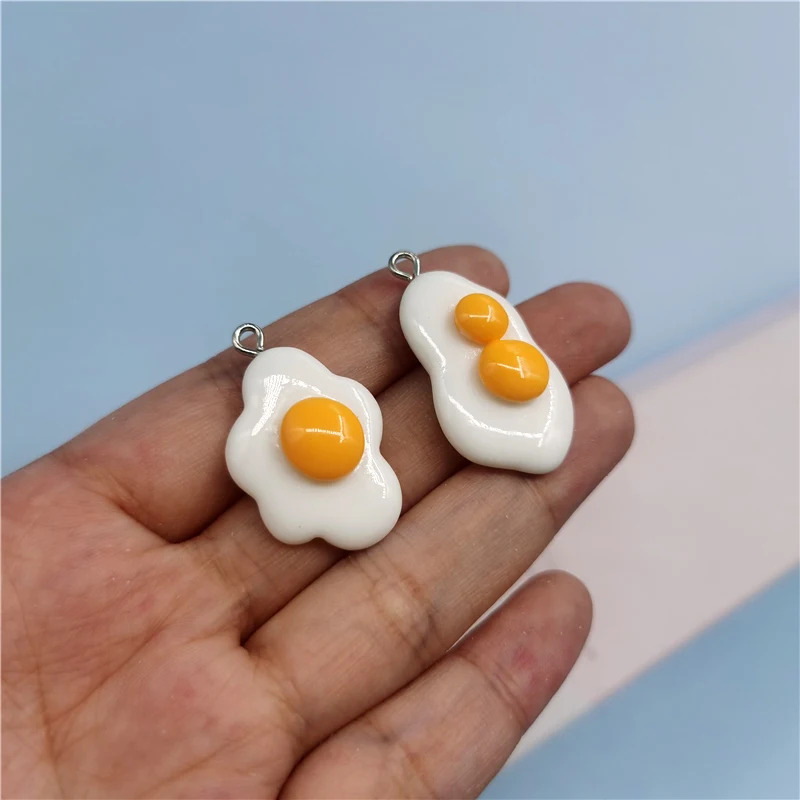 Eggs Pendants Jewelry Egg Charm Necklace Cracked Egg Charm Resin