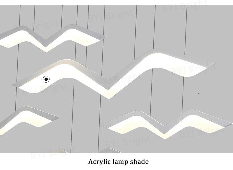 Современный моделирующий светодиодный светильник в виде чайки для столовой, кухни, внутреннего дома, подвесной светильник для украшения