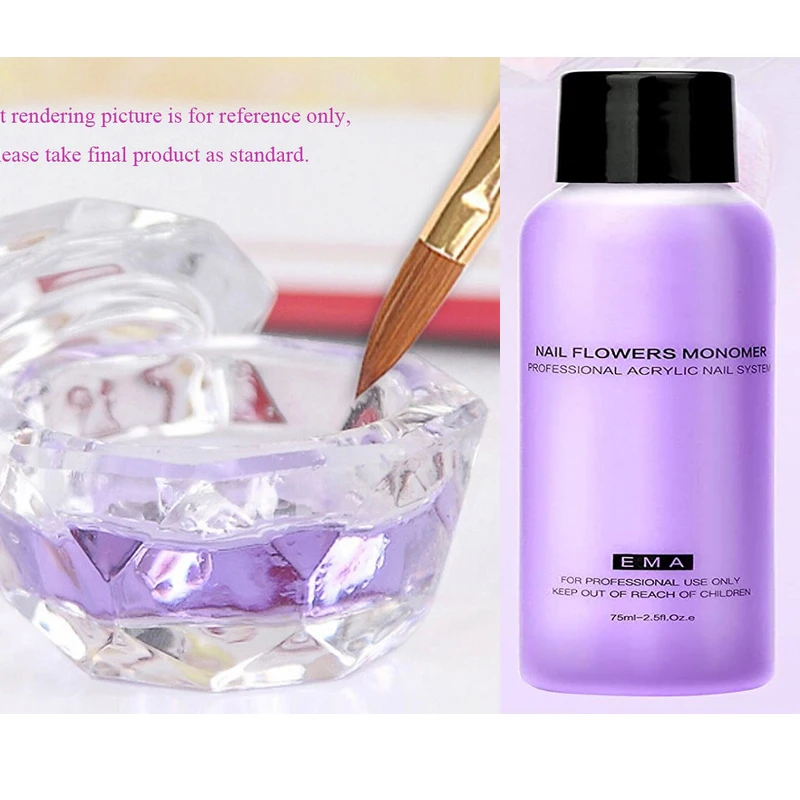 Professional Acrylic Liquid Monomer Quick Dry by air 120ml Polymer Crystal Liquid for Acrylic Powder 1Bottle nail acrylic liquid