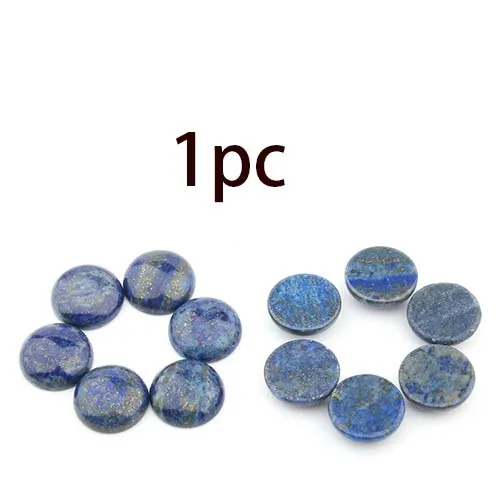 Натуральные камни лазурит кабошон 10 12 14 16 18 мм круглые бусины без отверстий для изготовления самодельные Украшения, Аксессуары бусины - Цвет: 1 pc