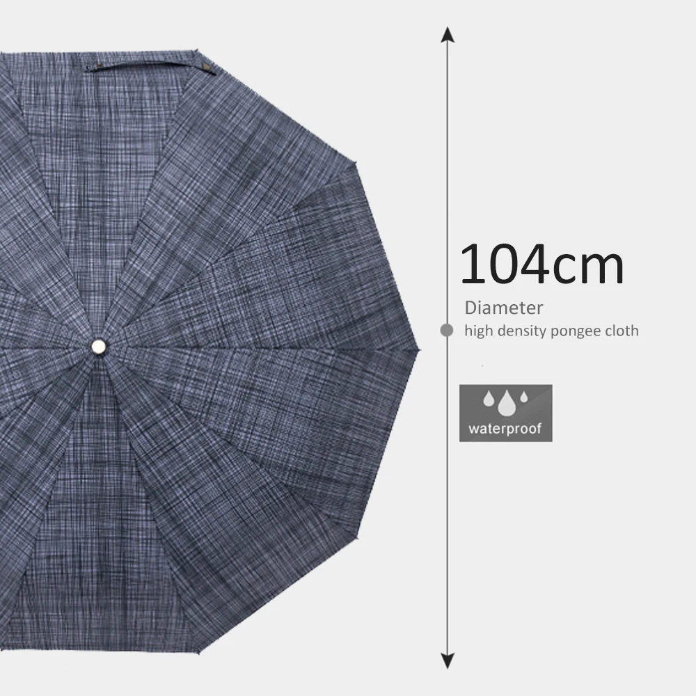 Деревянный складной зонт от дождя для мужчин и женщин с защитой УФ излучения 10