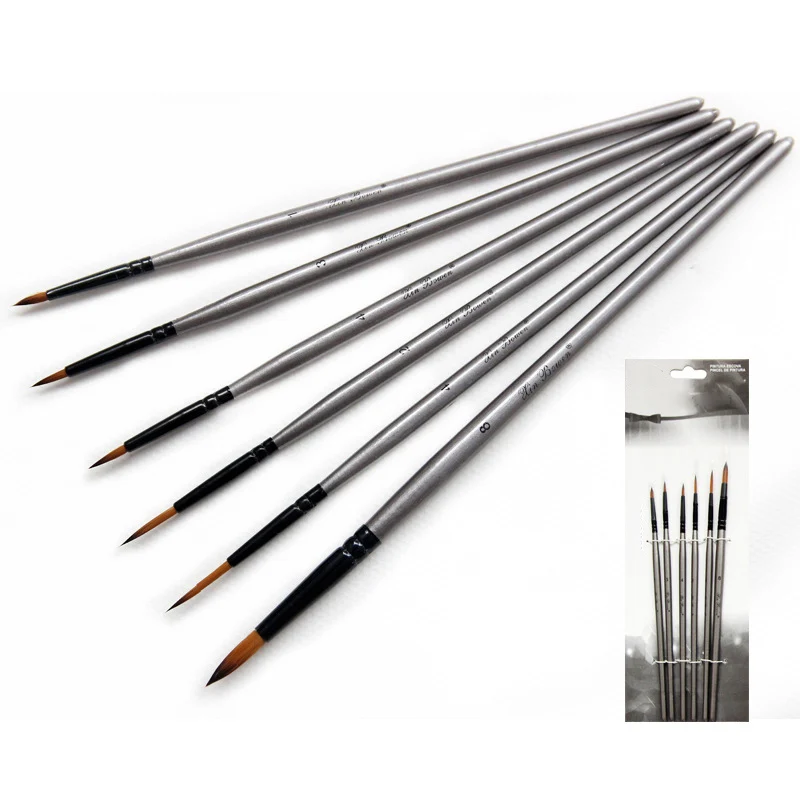 

Paint Brush Artistic Accessories Nylon Marker Sketch Pen Painting Supplies 6Pcs/set Art Marker Oil Painting Pens Easy to Outline