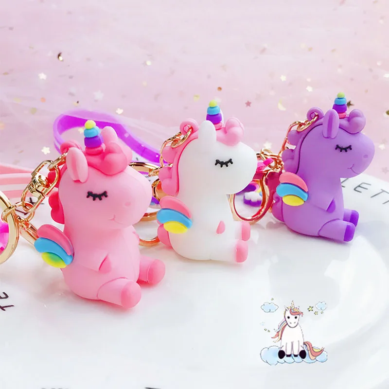 1 Pièces Cadeau Licorne Fantaisie Porte-clés Poupée En Caoutchouc Souple  Anneau De Clé D'auto Chaîne Pendentif De Sac Symbolisant L'amour Et  L'espoir Pour Femmes Accessoires De Voiture, Mode en ligne