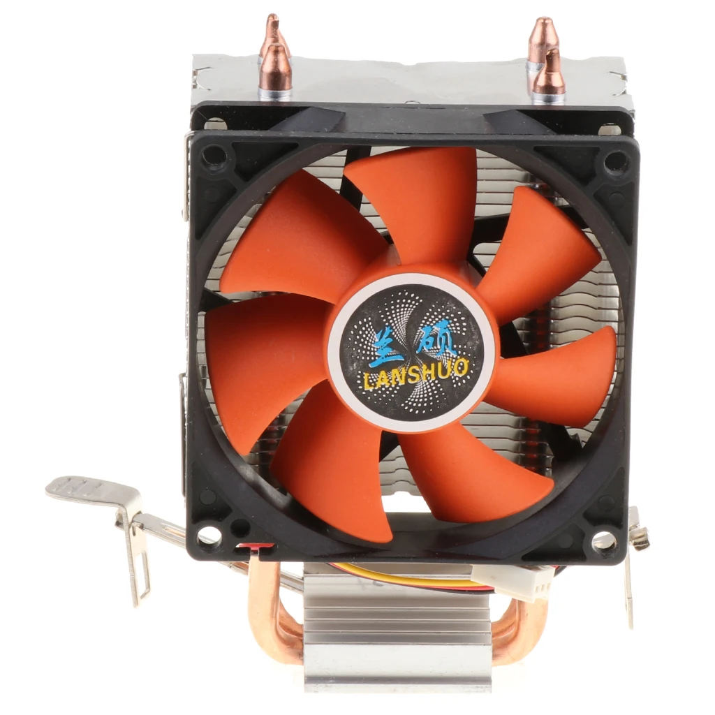 

Dual-Heatpipe High Performance CPU Cooler Quiet Computer Cooling Fan w/ 3 Pin Connect Cable