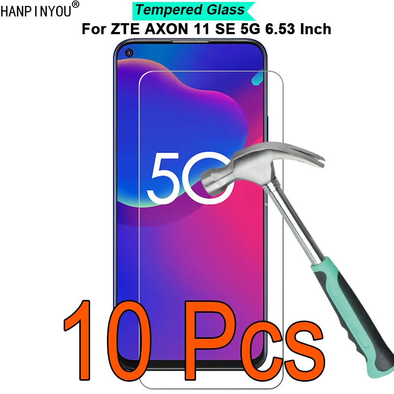 

10 Pcs/Lot For ZTE AXON 11 SE 5G 6.53" 9H Hardness 2.5D Ultra-thin Toughened Tempered Glass Film Screen Protector Guard